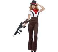 Costume Gangster Glam Femme - Noir / rouge - M Multicolore G