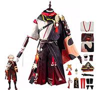 Costume Genshin Impact - Tenue de cosplay Kaedehara Kazuha pour bal masqué, thème Genshin Kaedehara Kazuha, Halloween, carnaval, fête - Vêtements avec accessoires, marron, taille S
