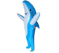 Costume gonflable adulte Costume de requin gonflable pour adulte, Costume de requin d'Halloween Costume gonflable pour homme et femme Costume de fête pour Noël et Pâques (bleu)