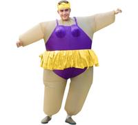 Costume Gonflable Ballerine pour Homme avec Tutu Déguisement Gonflable Japonais de Sumo Déguisement de Carnaval avec Tête de Décoration Tenue de Spectacle Fashion pour Cosplay Fête