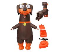 Costume gonflable complet de teckel pour enfants et adolescents - Costume gonflable pour Halloween, cosplay, Noël, Halloween, vacances, fête sur le thème des animaux, carnaval, photo (116 x 200 x 190