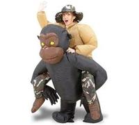Costume gonflable déguisement homme sur le dos d'un gorille G