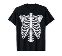 Costume Gothique Vintage Anatomie Cage côtelée Squelette Halloween T-Shirt