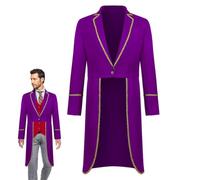 Costume gothique vintage Steampunk pour homme avec bordure dorée | Queue de morue vintage steampunk pour danses, jeux de rôle, fêtes masquées, défilés de mode