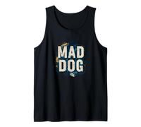 Costume Graphique Amusant de Chien Fou pour Un Look Cool Débardeur