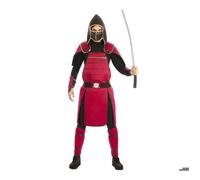 Costume - Guerrier Samouraï Rouge - Polyester - Inclus: Plastron Casque Protège-tibias M/L