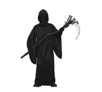 FIESTAS GUIRCA | Costume Black Mystic Enfant (7-9 ans) - Cagoule et Tunique - Costumes de Fantômes et Spectres pour Halloween, Carnaval et Fêtes Costumées - Idéal pour Enfants - Noir