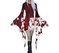 Costume Halloween Adulte Déguisement Femme Robe Citrouille 2025 Rétro Médiévale Avec Manches Trompette Reine Pour Deguisement Grande Taille Tenue Ghostface Medieval Sorciere Soiree 2- rouge4 XXL