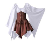 Costume Halloween Adulte Femme, Robe Médiévale Femme, Tenue Décontracté Grande Taille Taille Haute Confortable Costumes Chic Et Élégant Style Court Sexy Déguisement Gothique Halloween Fête