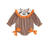 Costume Halloween Bébé Fille Deguisement Citrouille Bébés Manches Courtes Barboteuse Ensemble Chapeau Chaussures Lettre Imprime Dessin Vêtements Garçon pour Filles en Bas ge