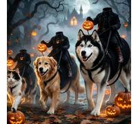 Costume Halloween Cavalier sans TêTe pour Chat Illusion ChevauchéE 3D，3pc | Costume De Cavalier Lumineux Sans TêTe,VêTement Phosphorescent,Tenue Cosplay De FêTe Pour Petits Chats & Chiens