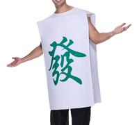 Costume Halloween | Costume Mahjong Chinois | Deguisement Humoristique Canular pour Femme Homme | Soiree Deguisée Fete Cosplay Spectacle
