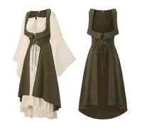 Costume Halloween Femme Deguisement Halloween Renaissance Robe Baroque Tenue Sorciere Déguisement Medieval Medievale Sorcière Vampire Cendrillon Adulte Flamenco À Capuche Cosplay Xl Médiéval Moyen