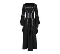 Costume Halloween Femme Robe Medievale Femme Chapeau Sorciere Medieval Vampire Renaissance Blanche Pirate Taille Empire Deguisement Hallowen Déguisement Haloween Cape Cachemire Sorcière Xs Venitienne