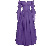 Costume Halloween Femme Robe Medievale Femme Princesse Cape Moyen Age Carnaval Taille Empire Baroque Déguisement Venise Sorciere Costumes Deguisement Adulte Gothique Pour Bustier Grande 3Xl Medieval