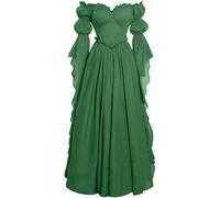 Costume Halloween Femme Robe Médiévale Robe Sorciere Vampire Deguisement Princesse Costumes Grande Taille Chapeau Medieval Moyen Age Flamenco Rétro Baroque Xs Renaissance Déguisement Tenue Carnaval