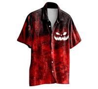 Costume Halloween pour Homme Big Homme's Dress Shirt Clown Hommes Manches Longues Shirts Chemises Boutonnières Tshirt Col for Lightweight T-Shirt T Golf Homme’s Tee Bateau Work