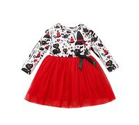 Costume Halloween,Pumpkin Baby imprimé Clothes Girl Dress Toddler Cartoon Halloween Girls Dress & Skirt (Red, 3-6 Months)