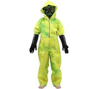 Costume Hazmat à capuche avec fermeture éclair sanglante pour enfants, combinaison Hazmat comprenant une combinaison, des gants et un masque, costumes d'habillage pour enfants pour cosplay, Halloween