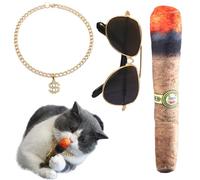 Costume Hip Hop pour chien | Accessoires de cosplay pour chiens et chats | Collier et lunettes de soleil pour chiens et chats | Costume de cosplay pour chiots et chiens de petite et moyenne taille