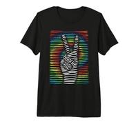 Costume Hippie Peace I 60's 70's 80's Tie Dye T-Shirt Haut de Gamme