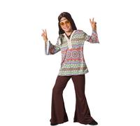 Costume Hippie Pour Enfant Impression D'étiquettes (Taille 3-4a) Multicolore