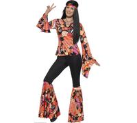 Costume Hippie Pour Femmes Robe Fantaisie Rétro D'été Années 60 70 Disco