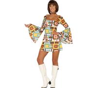 costume hippie y des années 70 pour femme, taille:S