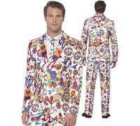 Costume Hippy Psychédélique Années 60 Pour Adultes M-XL