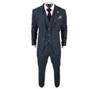 Costume Homme 3 Pièces Classique à Carreaux Prince de Galles Mariage Bureau Rétro Chic - Vert Olive 52