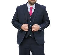 Costume Homme, 3 pièces Classiques Grande Taille, Version Ample, Blazer, Gilet, Pantalon, pour Mariages, banquets, bals, fêtes, Costumes d'affaires formelsNavy Blue,66