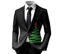 Costume Homme Blazer Noel Vestes De Veste Costumes Et Noël pour Déguisement Costard Adulte Mariage Deguisement Pere Chic Elegant Blazers Père Decontracte Décontractée Smoking Déguisements Adultes,XL