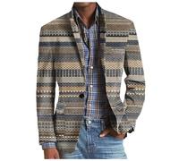 Costume Homme Grande Taille Veste en Lin, Coupe Slim Fit Boutons Couleur Unie Élégant pour Affaires Mariage Remise De Diplôme Blazer De Costume Chic Adaptée À Quatre Saisons