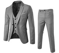 Costume Homme Mariage 3 Pièces Slim Fit Smoking Costumes Couleur Pure Formel Veste Gilet et Pantalon Homme Costume Homme Mariage Blazer Affaire Cérémonie Slim fit Veste et Pantalon 3 pièce
