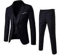 Costume Homme Mode Slim Fit Trois PièCes Veste Blazer Gilet Pantalon EléGant Formel Affaires CéRéMonie Mariage