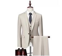 Costume Homme uni de Marque Luxe VêTements Masculin XHG47 Beige XL