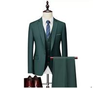 Costume Homme uni de Marque Luxe VêTements Masculin XHG47 Vert foncé XXXL