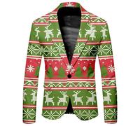Costume Homme Veste De Noël pour Déguisements Adultes Déguisement Père Adulte Décontractée Blazer Costard Deguisement Smoking Costumes Noel Decontracte Et Vestes Blaser Blazers Pere Chic Elegant,XXL