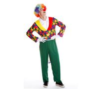 Costume Hommes Alleinunterhalter Carnaval Clown Arlequin Tromper S/M-0088