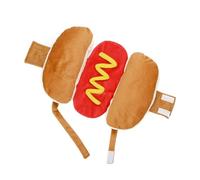 Costume Hot Dog pour Chiens, Vêtement de Noël, Coton, Orange L | Ajustement Sécurisé, pour Petits Chiens, Fêtes à Thème et Concours, 1 Pièce