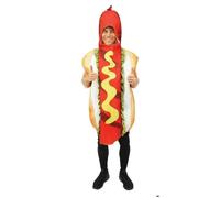 Costume Hotdog - PTIT CLOWN - Adulte - Beige - Rouge