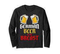 Costume Humoristique de la bière Allemande « Beer is The Breast » Manche Longue