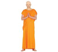 Costume Indien De Moine Bouddhiste Hare Krishna En Robe Orange