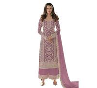 Costume indien pakistanais de l'Aïd prêt à porter pour fête de mariage ethnique Shalwar Kameez Dupatta pour femme, violet, Medium