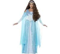 Costume Jeune Fille Reine Medievale Bleu - Bleu - L bleu G