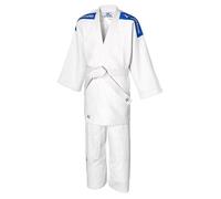 Costume Judogi - Mizuno - Kodomo Plus - Adulte - Manches longues - 100% coton - Blanc/Bleu 180