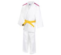 Costume Judogi - Mizuno - Kodomo Plus - Adulte - Manches longues - 100% coton - Blanc/Rose 170