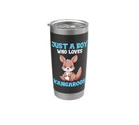 Costume kangourou pour garçons qui aiment les kangourous Gobelet isotherme en acier inoxydable double paroi