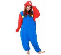 Maskworld Combinaison Kigurumi Super Mario – Enfants & Adultes – Taille unique 155–180+ cm