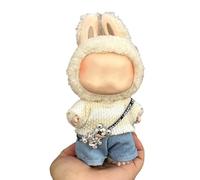 Costume Labubu 17cm - Sweat à Capuche Tendance + Pantalon + Accessoires - Compatible 1ère/2ème/3ème Génération (Posture Debout/Assise) Convient pour : Pop Mart /labubu (C68)